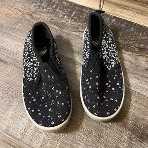 OshKosh B'gosh Black Floral Kids Sneakers